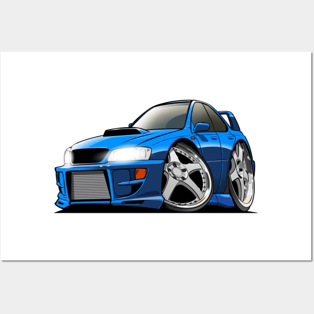 Subaru Impreza GC8 WRX Wall Art by killustrator